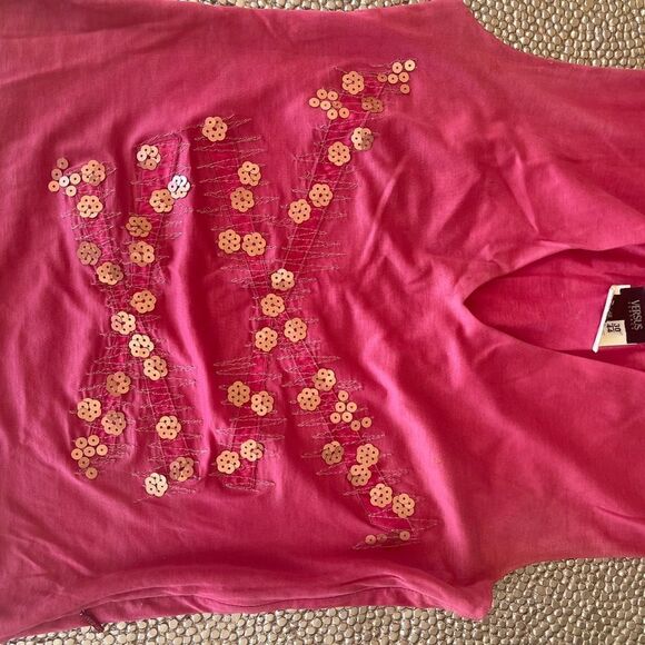 VERSACE VERSUS Pink Embellished Women's Top 44 US (6-10) - Picture 6 of 15